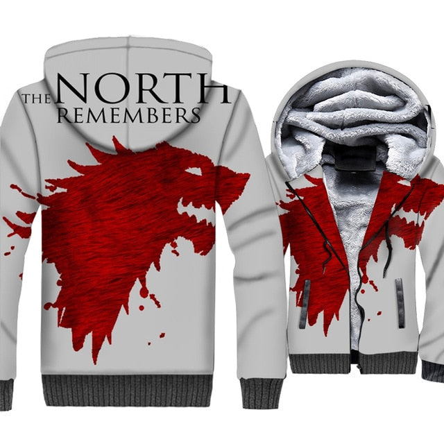 Winter Is Coming House Stark Wolf  Hoodies