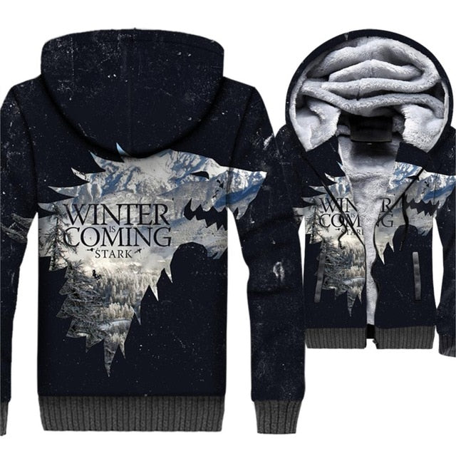 Winter Is Coming House Stark Wolf  Hoodies