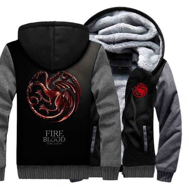 Game Of Thrones House Stark/Targaryen/Lannister Raglan Hoodies