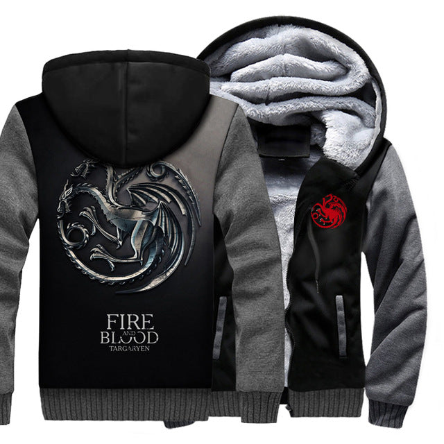 Game Of Thrones House Stark/Targaryen/Lannister Raglan Hoodies