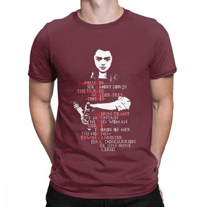 Game OF Thrones Arya Stark List Man T Shirt