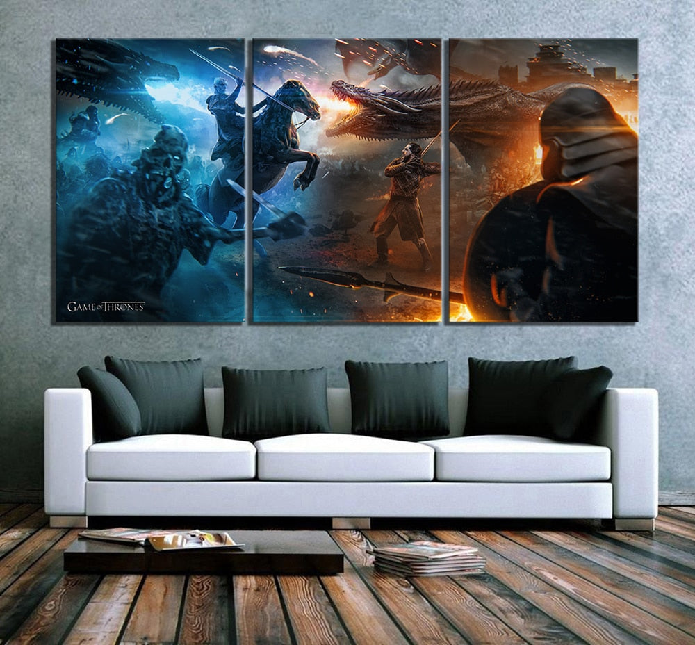 3 Piece Game of Thrones Poster
